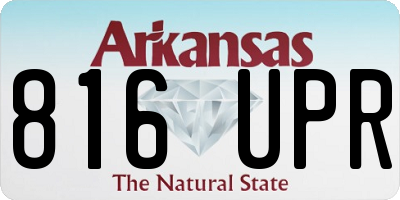 AR license plate 816UPR