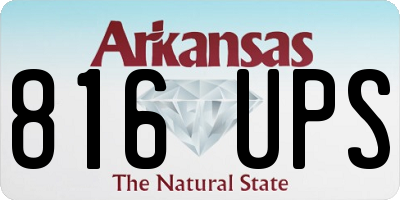 AR license plate 816UPS