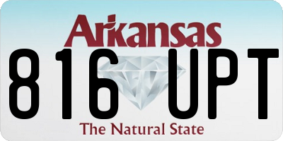 AR license plate 816UPT