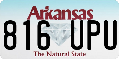 AR license plate 816UPU