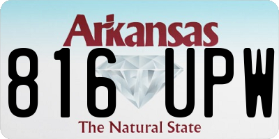 AR license plate 816UPW
