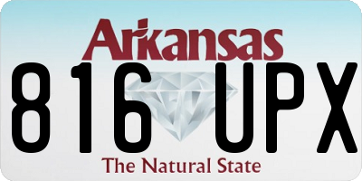AR license plate 816UPX