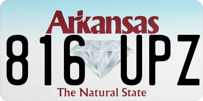 AR license plate 816UPZ