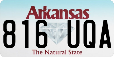 AR license plate 816UQA