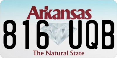 AR license plate 816UQB