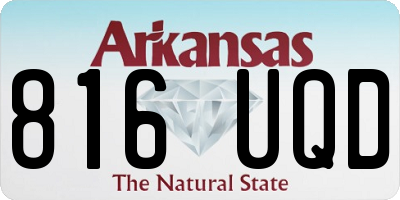 AR license plate 816UQD