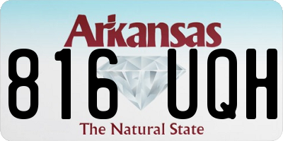 AR license plate 816UQH