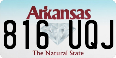 AR license plate 816UQJ