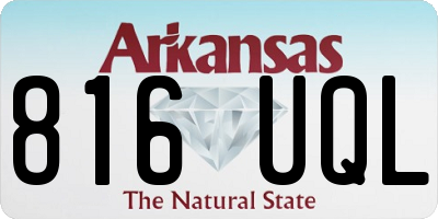 AR license plate 816UQL