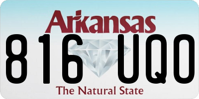 AR license plate 816UQO