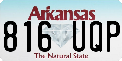 AR license plate 816UQP