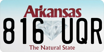 AR license plate 816UQR