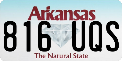 AR license plate 816UQS