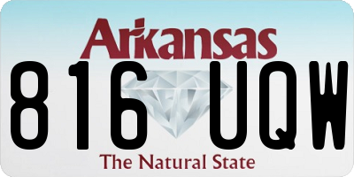 AR license plate 816UQW