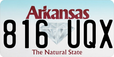 AR license plate 816UQX