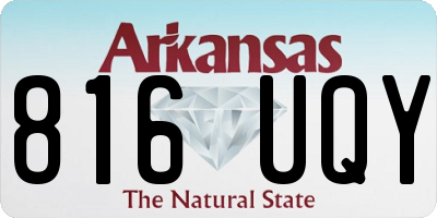 AR license plate 816UQY