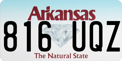 AR license plate 816UQZ