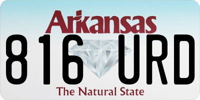 AR license plate 816URD