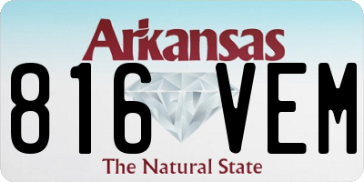 AR license plate 816VEM