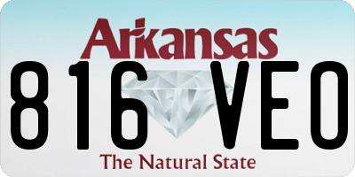 AR license plate 816VEO
