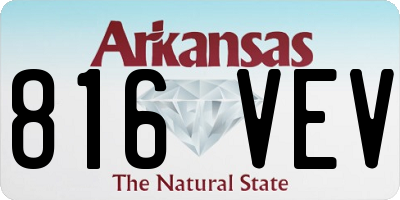 AR license plate 816VEV