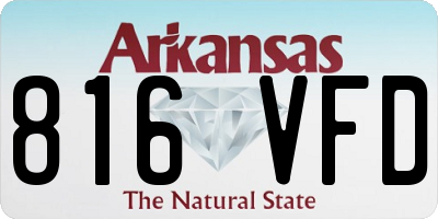 AR license plate 816VFD