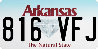 AR license plate 816VFJ