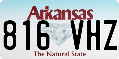 AR license plate 816VHZ