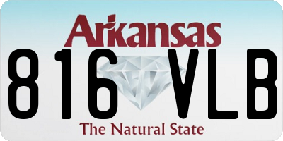 AR license plate 816VLB