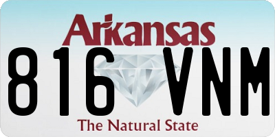 AR license plate 816VNM