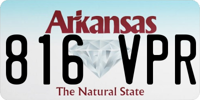 AR license plate 816VPR