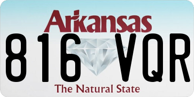 AR license plate 816VQR