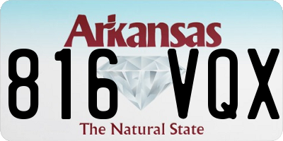 AR license plate 816VQX