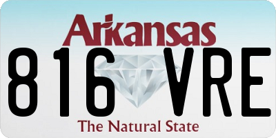 AR license plate 816VRE
