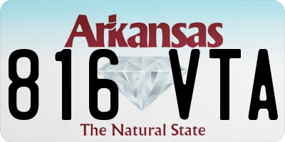 AR license plate 816VTA