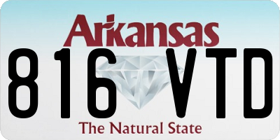 AR license plate 816VTD