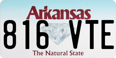 AR license plate 816VTE
