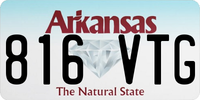 AR license plate 816VTG