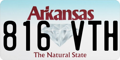AR license plate 816VTH