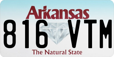 AR license plate 816VTM