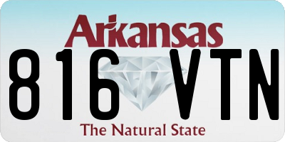 AR license plate 816VTN