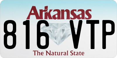 AR license plate 816VTP
