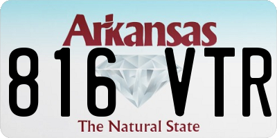 AR license plate 816VTR