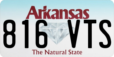 AR license plate 816VTS