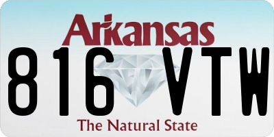 AR license plate 816VTW