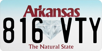 AR license plate 816VTY