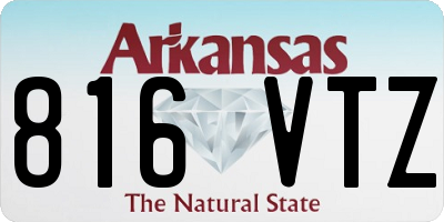 AR license plate 816VTZ