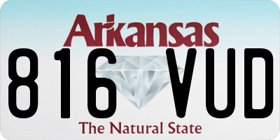 AR license plate 816VUD