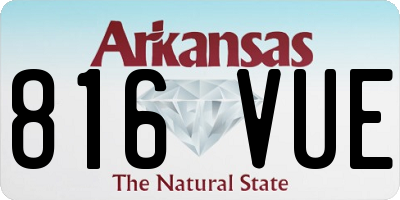 AR license plate 816VUE