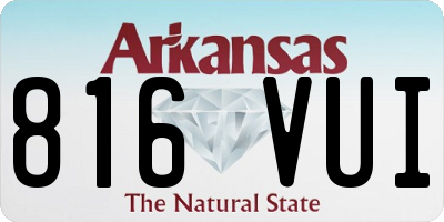AR license plate 816VUI